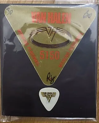 Eddie Van Halen 1986 5150 Concert Tour Gold Foil Autographed Imprint Guitar Pick • $189