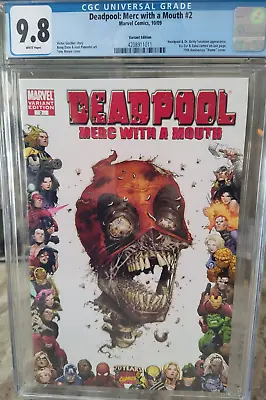 Deadpool: Merc With A Mouth #2 Variant Edition CGC 9.8 Marvel 2009 Comic Book • £97.30