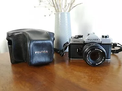 £50 • Buy FUJICA STX-1 35mm Film Camera, 50mm LENS, CASE, Adaptail 2 - Mirror Up - Project