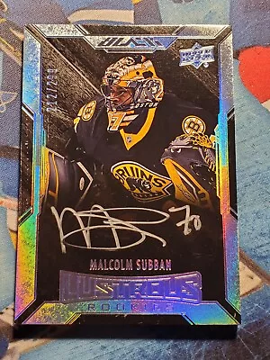 15/16 UD Black Malcolm Subban Lustrous Rookies Auto #212/299 • $1