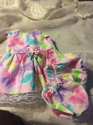 DOLL CLOTHES 4 BABY ALIVE SUN DRESS W/PANTIES Pink W/butterflies • $8.75