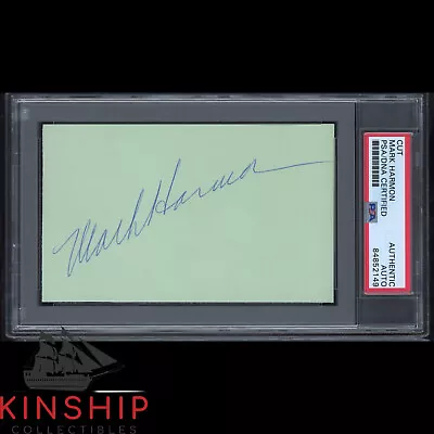 Mark Harmon Signed 3x5 Cut PSA DNA Slabbed Auto NCIS Actor Gibbs Bold C1577 • $99