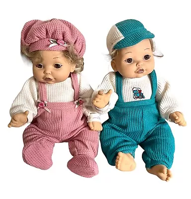 Vintage Baby So Beautiful Twin Baby Dolls 1995 Lot Of 2 Realistic Vinyl Babies • $39.99