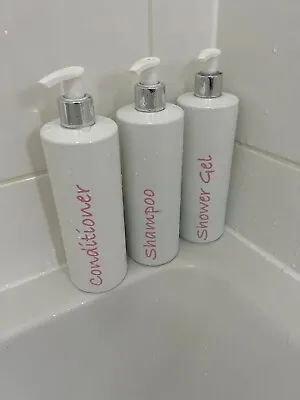 Mrs Hinch Personalised Bath Bottles Shampoo Conditioner Shower Gel 500ml Refill • £2.25