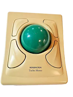 Kensington Turbo Mouse For Macintosh Trackball Model 64210 Version 5  Green Ball • $49.99