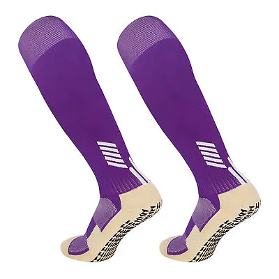 $11.31 • Buy US Men Sport Football Soccer Long Socks Solid Knee High Bottom Non-slip Socks