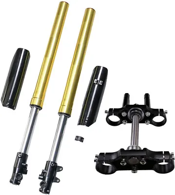 UPSIDE DOWN 735mm Front Forks Triple Tree Clamp Pit Pro Dirt Bike Atomik Apollo • $199.99