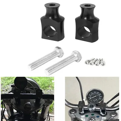 Motorcycle 1  Handlebar Risers Mount Clamp For Harley Dyna Street Bob Bobbers • $25
