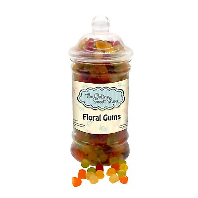 £12.30 • Buy Floral Gums Sweets Jar Pick And Mix Candy Retro Party Treats