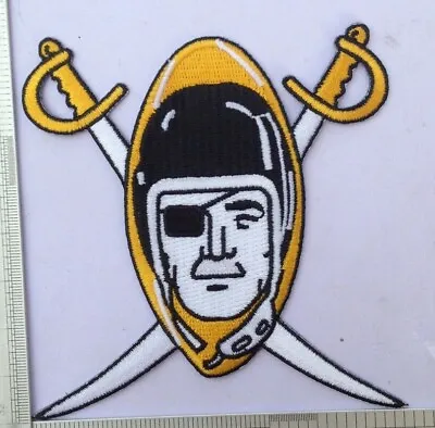 Oakland Raiders Jersey Patch 1960 Afl Gold White & Black Raider Rooter 4x4 New🔥 • $8