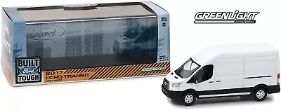 Ford Transit 2017 Extended Van High Roof Oxford White - Greenlight Gl86083 1/43 • £19.95