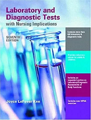 Laboratory And Diagnostic Tests With Nursing Implications Joyce L • $8.81