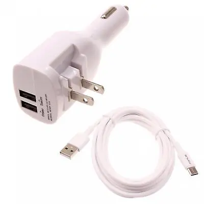 2-IN-1 CAR HOME CHARGER 6FT LONG USB-C CABLE TYPE-C CORD For PHONES & TABLETS • $17.75