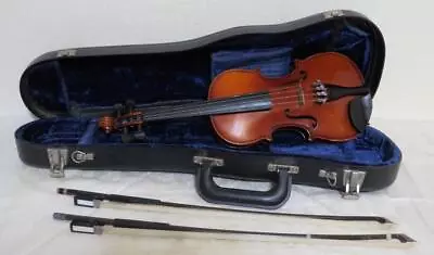 Glaesel 1/4 Violin Germany 2002 V1401E1 W/ 2 Bows & Case 18 5//8  Ready To Play! • $54.98