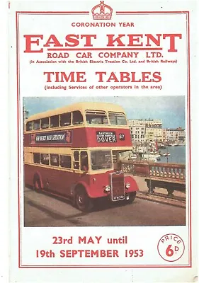 East Kent Road Car Company Ltd. Bus Timetables 1953 (Coronation Year) (COPY) • £15