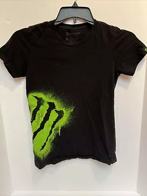 Monster Energy Drink Big Logo Graphic T Shirt Teens Youth Size M Black • $14.99