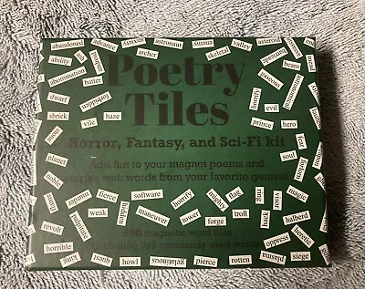 Rayliad Poetry Tiles - Horror Fantasy & Sci Fi Kit - 660 Magnetic Tiles - New • $14