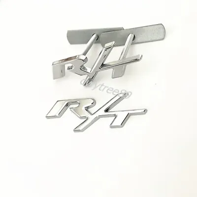 2X Chrome OEM For RT Front Grill Emblem R/T Trunk Side Sticker Car Silver Badge • $16.95
