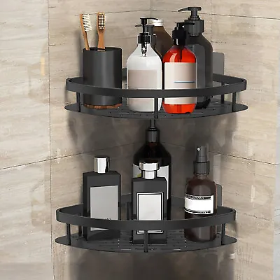 2Pcs Bathroom Corner Shower Caddy Adhesive Organizer Shelf Storage Rack Storage • $23.99