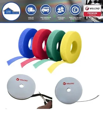 VELCRO® Brand ONE-WRAP® Tape (25m Roll) Various Colours/widths Hook & Loop Craft • £0.99