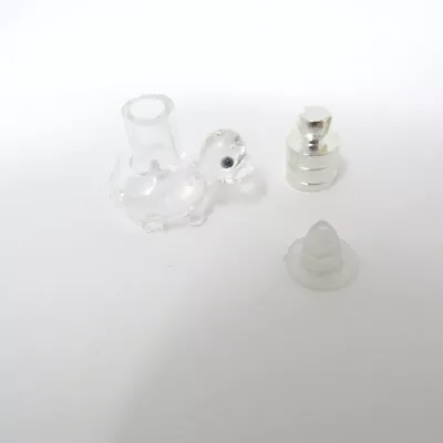 Turtle Clear Glass Vial 1  Bottle Charm Cremation Ashes Pendant Rice Instruction • $8.99