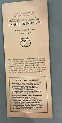 UCLA Open House Brochure Vintage October 1969 Apollo 11 Moon Rocks Display • $9.99