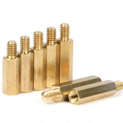 Thread M2/M2.5/M3/M4 Hex Brass Standoff Spacer Screw Pillar PCB Computer PC • £3.59