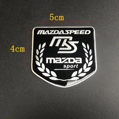 Black Aluminium Badge Emblem For Mazda 2 3 6 RX7 MX5 CX Mazdaspeed Motor Sport • $9.99