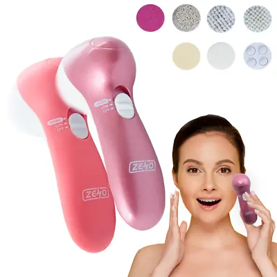 7 In 1 ELECTRIC FACIAL FACE SONIC SPA CLEANSING BRUSH BEAUTY CLEANSER EXFOLIATE • £5.95