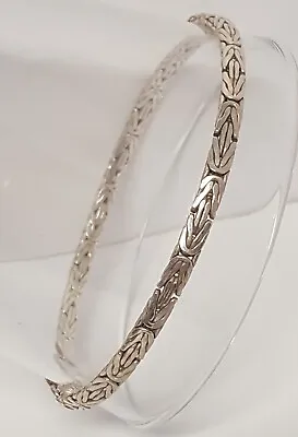 MILOR Italy Sterling Silver Byzantine Bracelet 925 Anklet 9-1/8  Vintage Unisex • $59.95