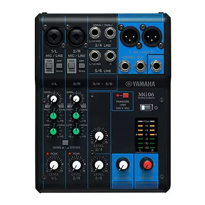 Yamaha MG06 6 Input Stereo Mixer • $137.99