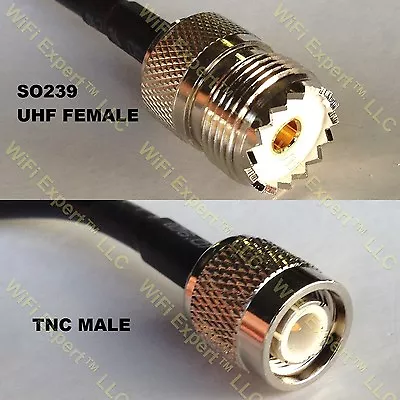 USA-CA RFC240 SO239 UHF FEMALE To TNC MALE Coaxial RF Pigtail Cable • $12.64