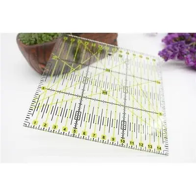 Professional Acrylic Quilters Ruler Double-Colored Grid Quilters Lineal Ruler TO • £5.52