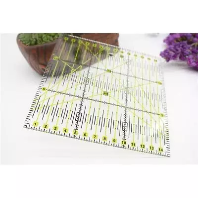 Quilters Ruler Double-Colored Grid Lines Quilter 's Lineal Profession 15*15 Cm S • £5.26