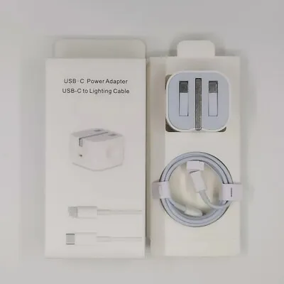 Original 20W Fast USB-C Charger Plug + Data Cable For IPhone 14 13 Pro Max IPad • £8.99