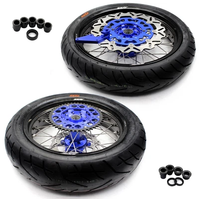 $1149 • Buy KKE 17'' CUSH Supermoto Wheels CST Tires For YAMAHA YZ250F 2001-2020 YZ450F 2003