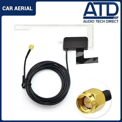 DAB SMA Car Aerial Antenna Glass Mount Windscreen Digital Universal Android Fit • £9.99