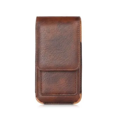 Belt Pouch Holster Magnetic Case Clip Cover PU Leather Mobile Phone Holder • £7.37