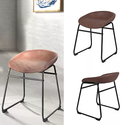 $59.96 • Buy Widen Seat Bar Stools Kitchen Bar Stool Counter Chairs Faux Leather Black Legs
