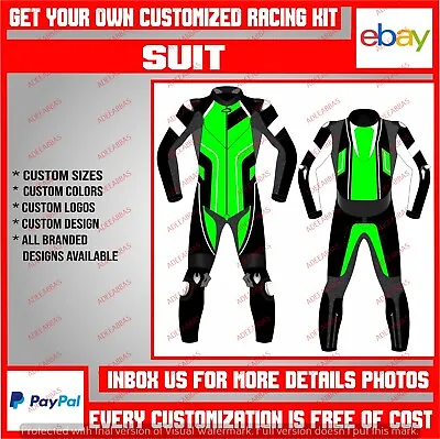 Motorcycle Racing Suit Motorbike Riding Leather Protective Suit CE Custom Made • $286.36