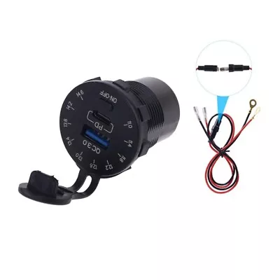 Car Quick Charge Adapter Splitter 18W QC3.0 Fast Port Flush Fit LED Type C • $21.96