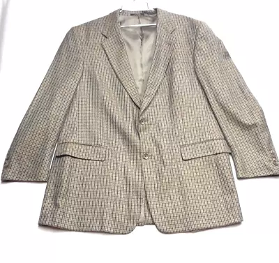 Hart Schaffner Marx Men's Houndstooth Sport Coat Blazer Mens 42R USA FREE TIE* • $42.87