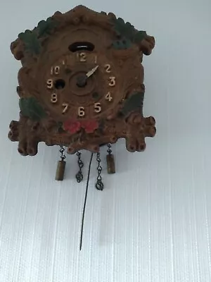 Vintage Antique Miniature Cuckoo Clock August C Keebler Not Working No Key 6  • $19.50