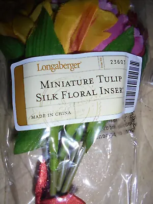 Longaberger May Series Miniature Tulip Silk Floral Flowers For Basket NEW • $12.75