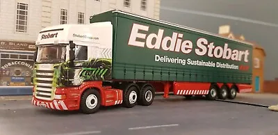 Model Eddie Stobart Scania Lorry Curtainside Tautliner Wagon Model 1:76 OO H123 • £30