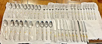 Mikasa CORDA - 47 Piece Set - Stainless Cipullo 18-8 Japan Glossy Silverware • $350