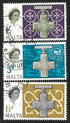 Malta Scott #284-286 Fourth George Cross Issue Used • $0.99