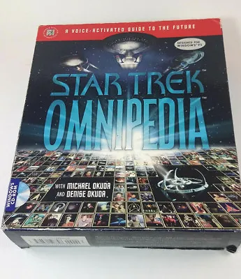 STAR TREK OMNIPEDIA Computer Software Windows 95 Voice Activated Guide Future PC • $12.59