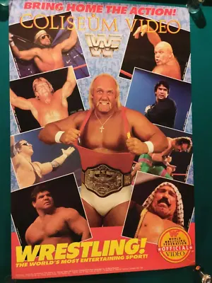 WWF Wrestling Group Poster 1986 Hulk Hogan Randy Macho Man Savage Bret Hart Rare • $73.81