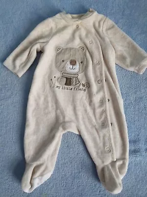   0-1 Month Baby Grow / Sleepsuit.fleece  Mothercare . VGQ  • £2.99